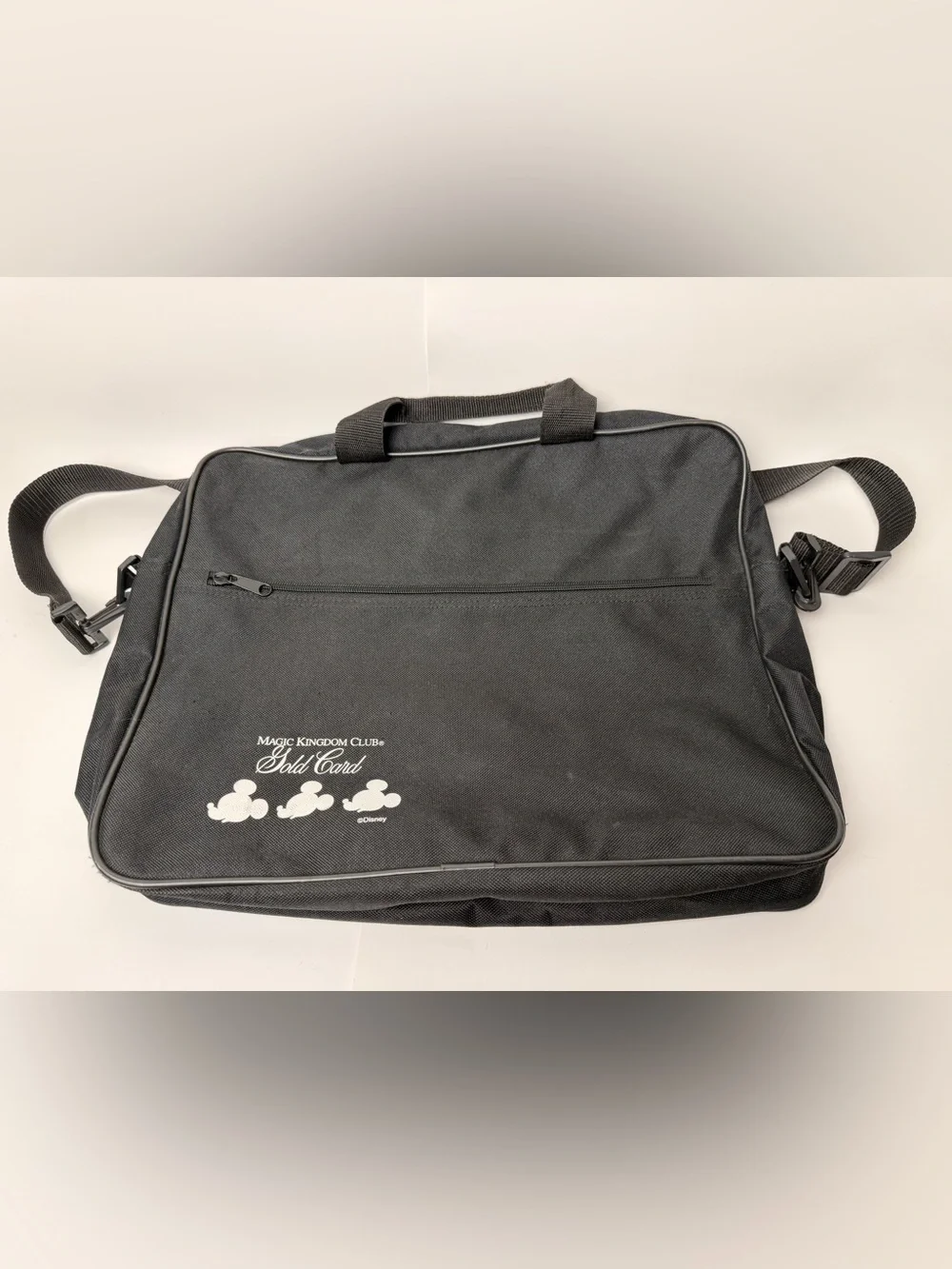 Disney Black Laptop Briefcase with Magic Kingdom Club Gold Card Print